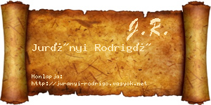 Jurányi Rodrigó névjegykártya